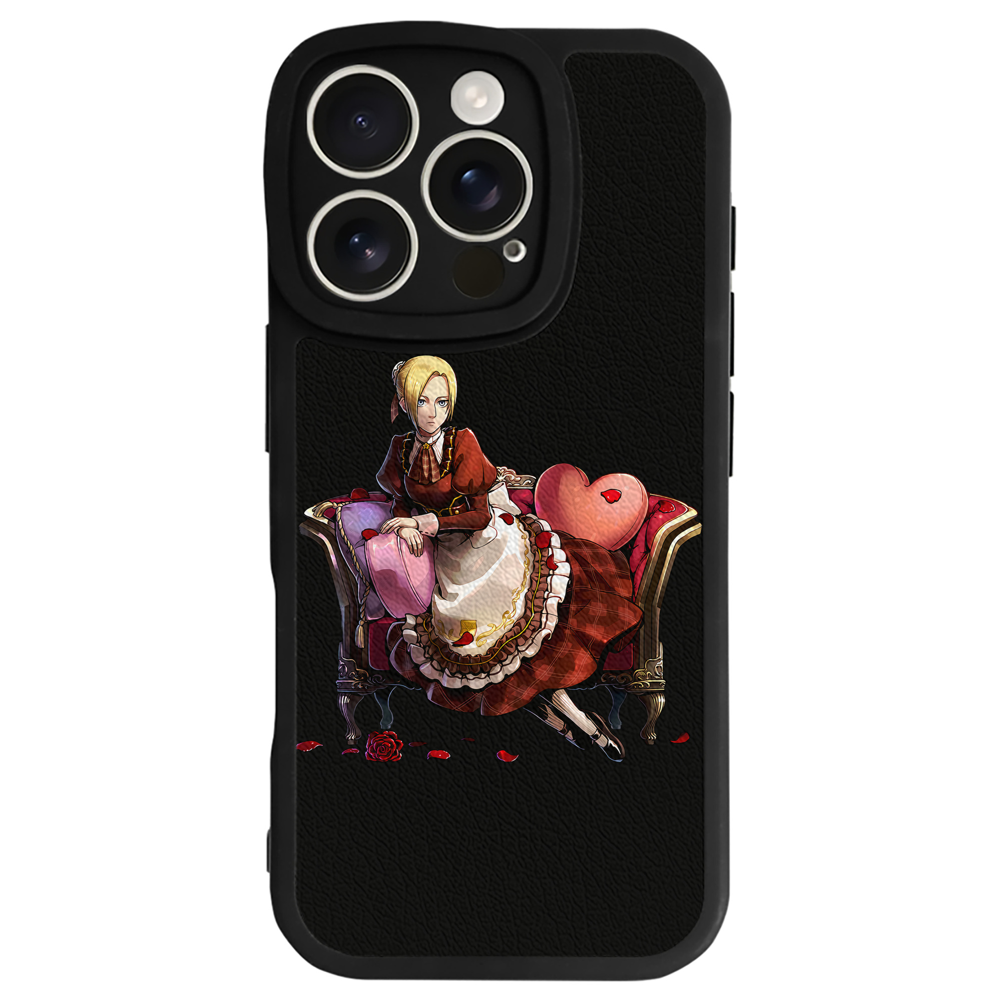（画像用） 進撃の巨人 アニ・レオンハート Attack on Titan Annie Leonhart 【iPhone 16シリーズ対応】シリコンスマホケース（レザー調） 材質：シリコン